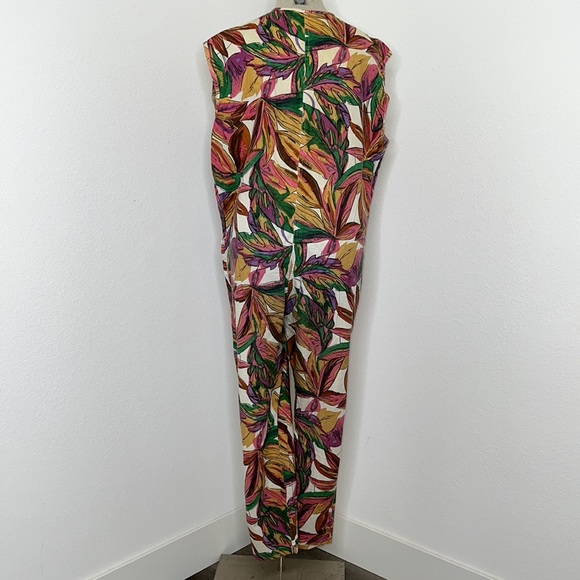 🔹Gypsy The Clothing Collection of Pier 1 Vintage Loose Fit Crop Floral Jumpsuit - Picture 2 of 4